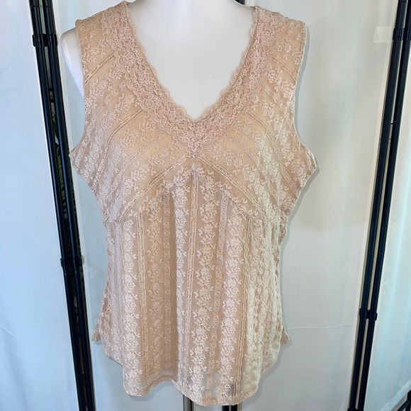 J. Jill Tops - J. Jill Sleeveless Lace Top Size Large NWT